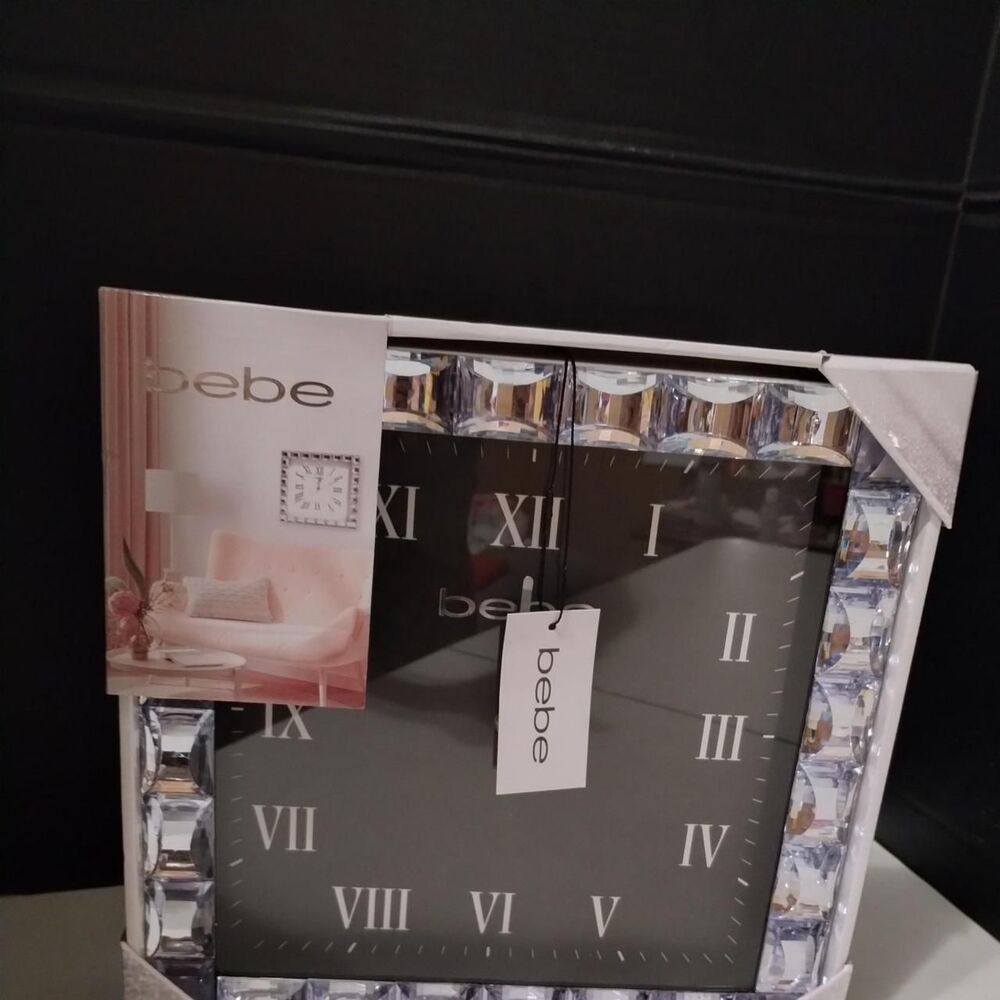 bebe 12" Beautiful Crystal Glam Clock